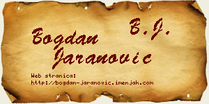 Bogdan Jaranović vizit kartica